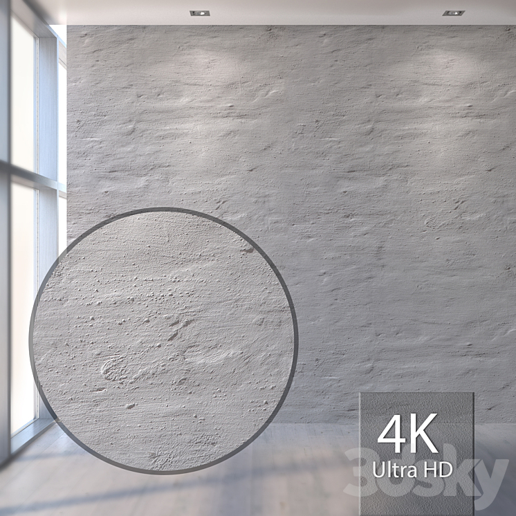 Historic White Plaster 1061 3DS Max - thumbnail 1