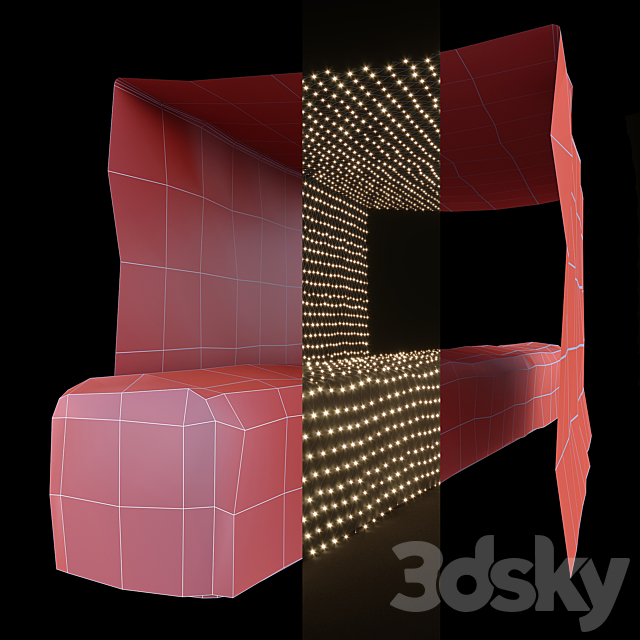 Material garland grid 3DS Max Model - thumbnail 4