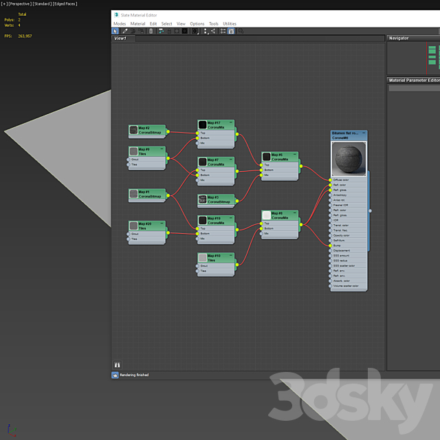 Material of flat rolled waterproofing for the roof seamless 3DS Max Model - thumbnail 5