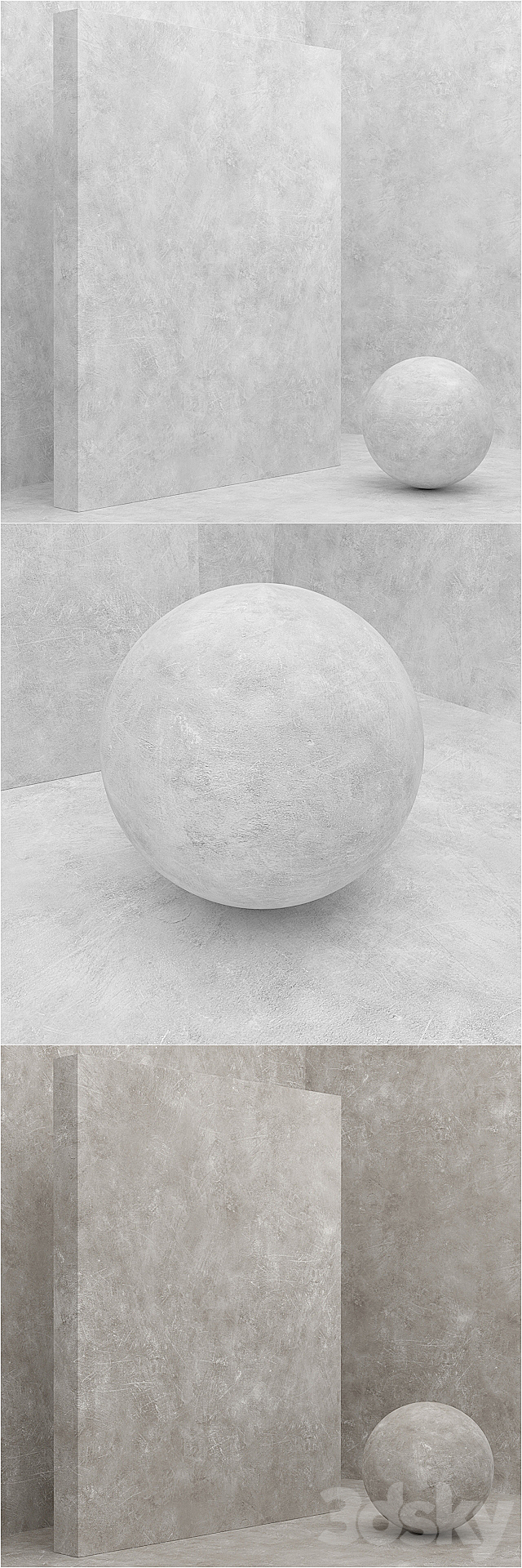 Material (seamless) – coating concrete plaster set 49 3DS Max Model - thumbnail 3