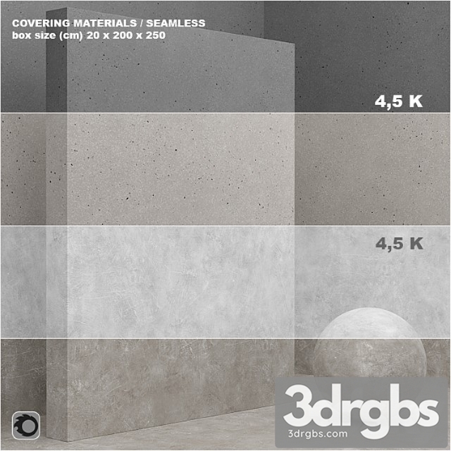 Material (seamless) – coating concrete plaster set 49 3dsmax Download - thumbnail 1