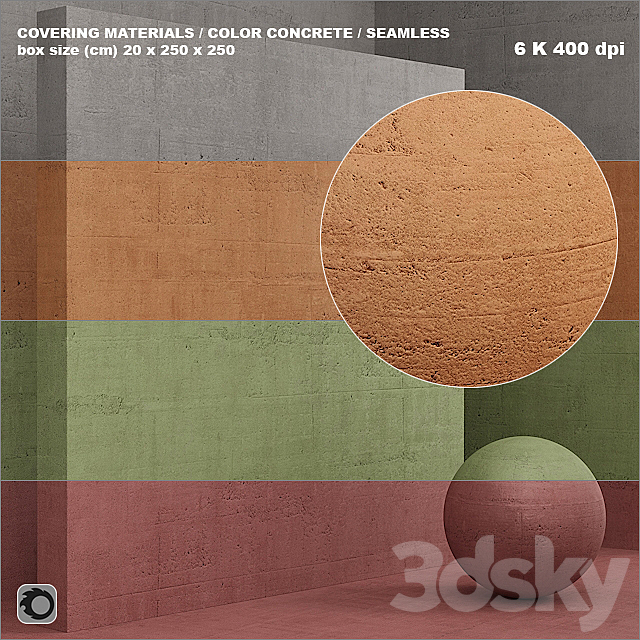 Material (seamless) – coating concrete plaster set 58 3DS Max Model - thumbnail 1