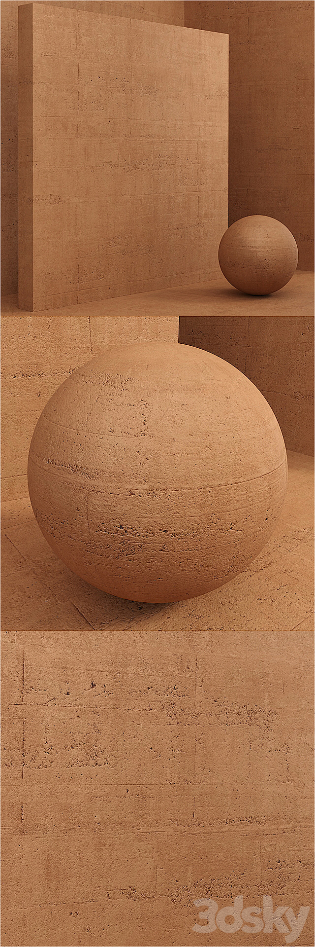 Material (seamless) – coating. concrete. plaster set 58 3DSMax File - thumbnail 2