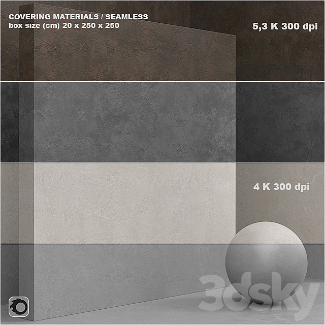 Material (seamless) – coating. concrete. plaster set 59 3DSMax File - thumbnail 1