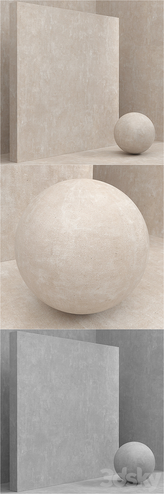 Material (seamless) – coating concrete plaster set 64 3DS Max Model - thumbnail 3