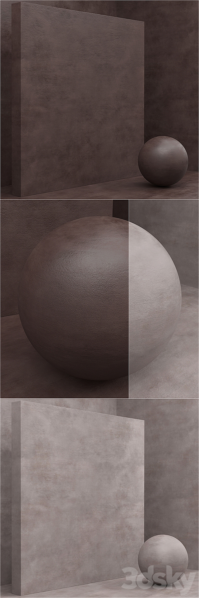 Material (seamless) – coating. concrete. plaster set 64 3DSMax File - thumbnail 2