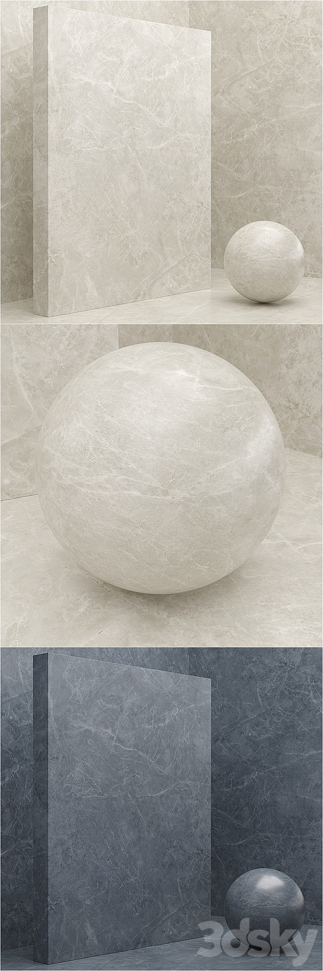 Material (seamless) – coating marble plaster set 41 3ds Max - thumbnail 2