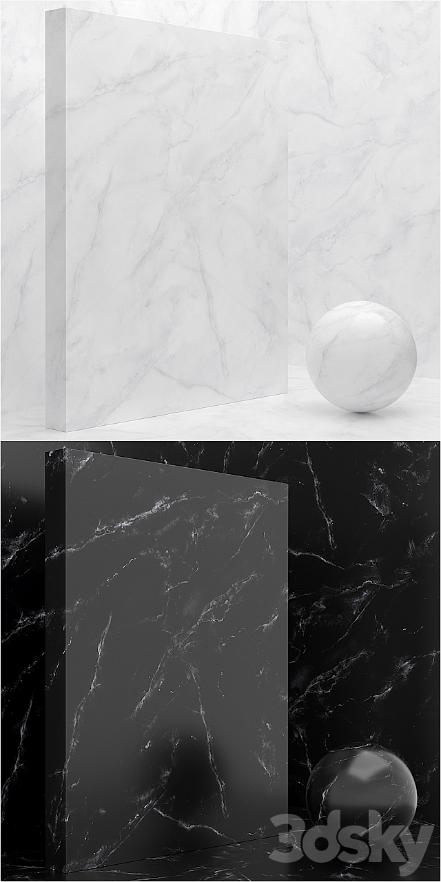 Material (seamless) – coating marble plaster set 45 3ds Max - thumbnail 2