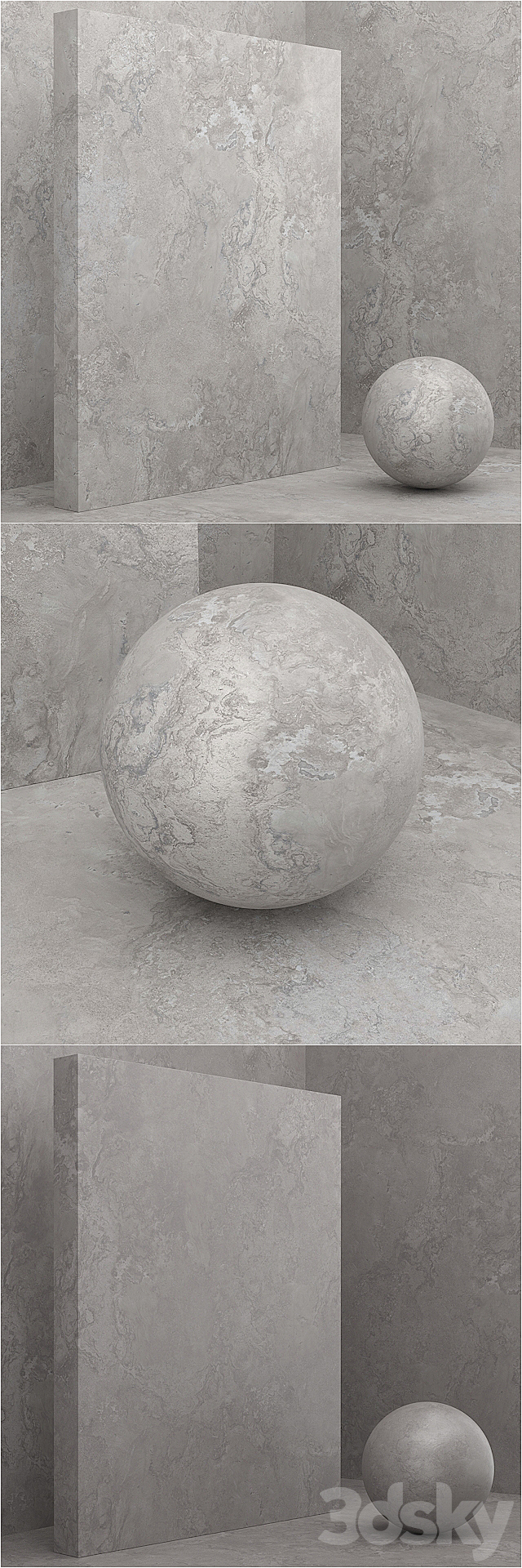 Material (seamless) – coating stone plaster set 54 3DS Max Model - thumbnail 3