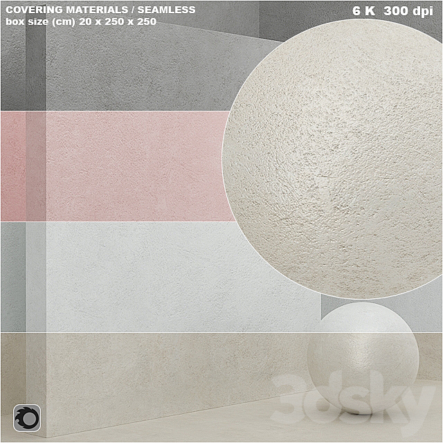 Material (seamless) – coating. stone. plaster set 56 3DSMax File - thumbnail 1