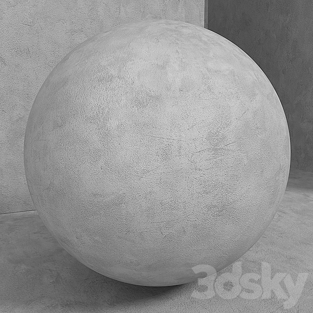 Material (seamless) – concrete plaster set 106 3ds Max - thumbnail 2