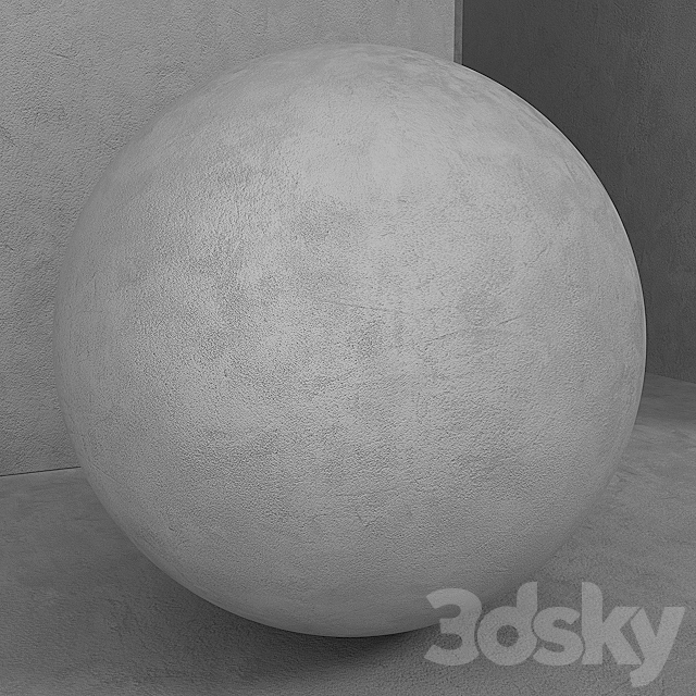 Material (seamless) – concrete plaster set 106 3ds Max - thumbnail 3