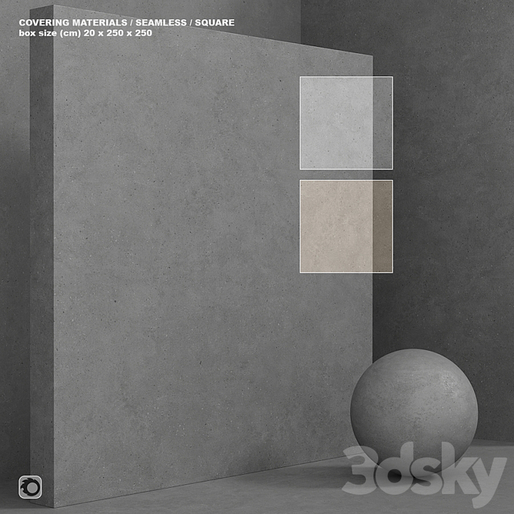 Material (seamless) – concrete plaster set 127 3DS Max - thumbnail 1