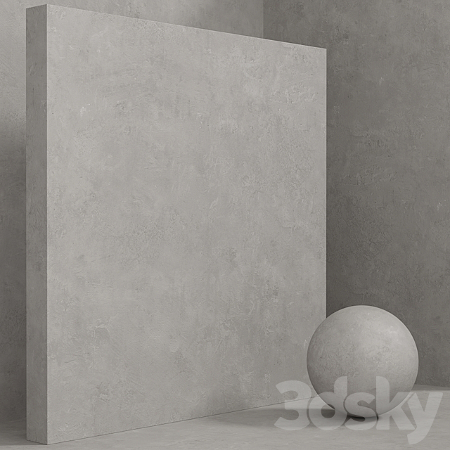 Material (seamless) – concrete plaster set 132 3ds Max - thumbnail 2