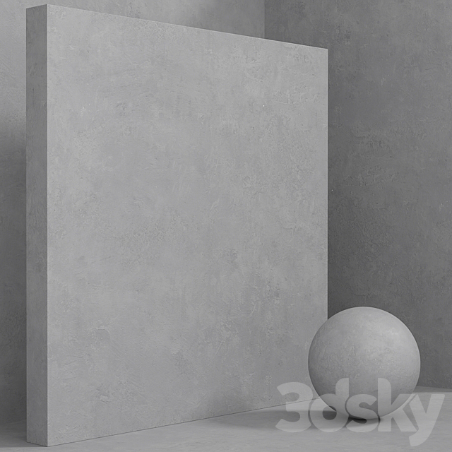 Material (seamless) – concrete plaster set 132 3ds Max - thumbnail 3