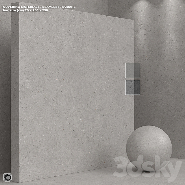 Material (seamless) – concrete plaster set 165 3DSMax File - thumbnail 1