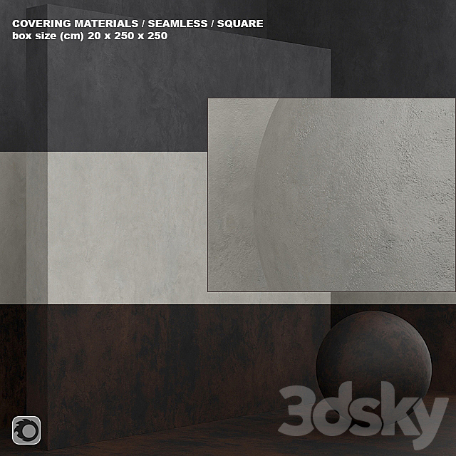 Material (seamless) – concrete plaster set 96 3ds Max - thumbnail 1