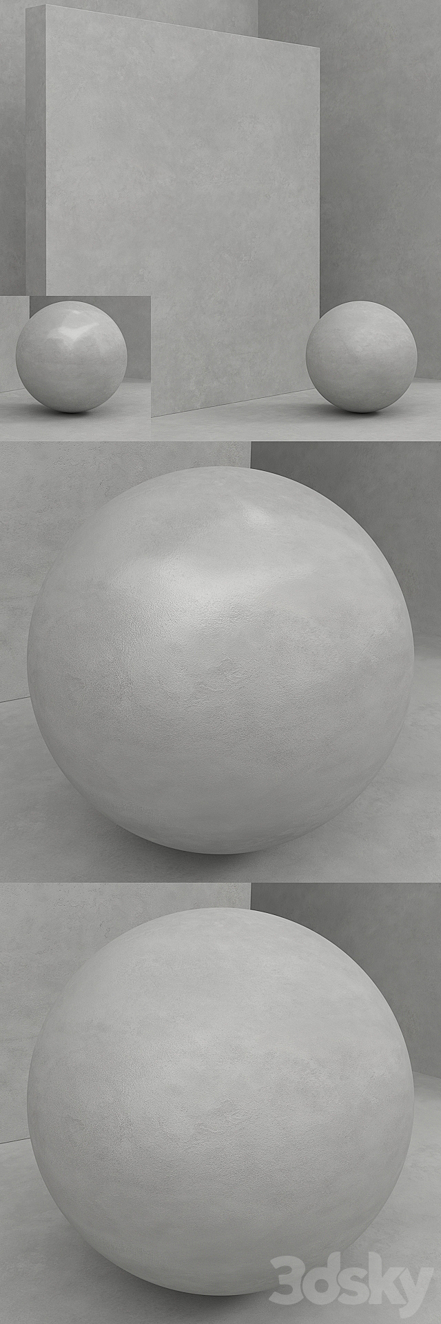 Material (seamless) – microconcrete concrete plaster set 80 3DS Max Model - thumbnail 2