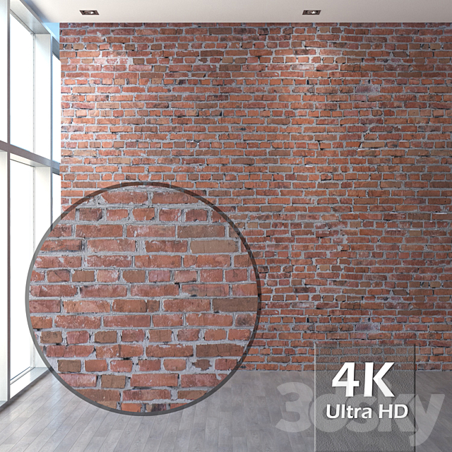 Old brick wall 04 3ds Max - thumbnail 1