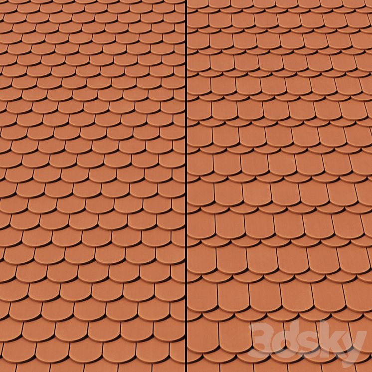 Roof Tiles 3DS Max Model - thumbnail 2