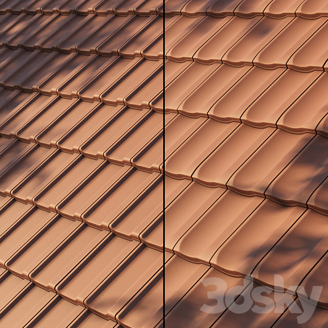 Roof Tiles 3ds Max - thumbnail 1