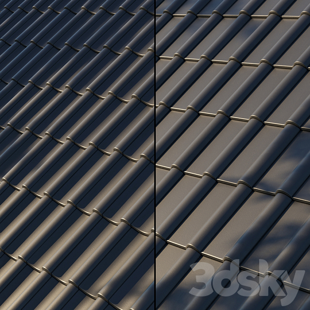 Roof Tiles 3ds Max - thumbnail 1