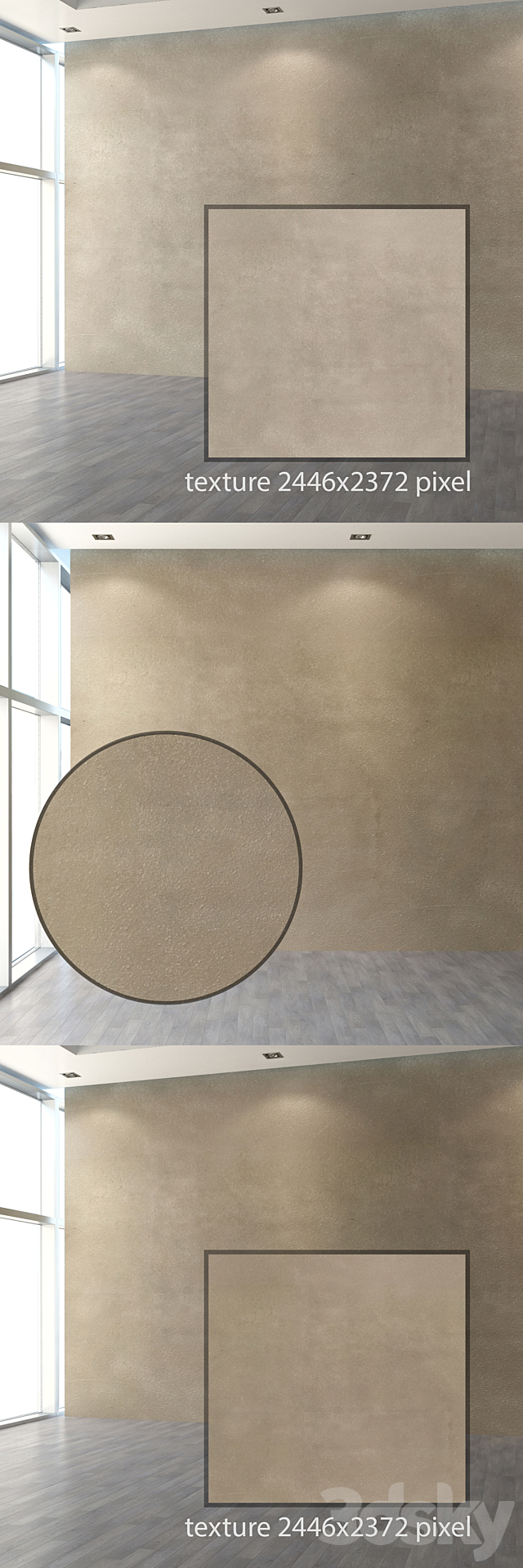 Set of plaster in warm tones granular. 3DS Max Model - thumbnail 2