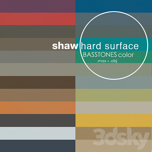 Shaw Hard Surface Homogeneous Basstones Vinyl 3DS Max Model - thumbnail 3