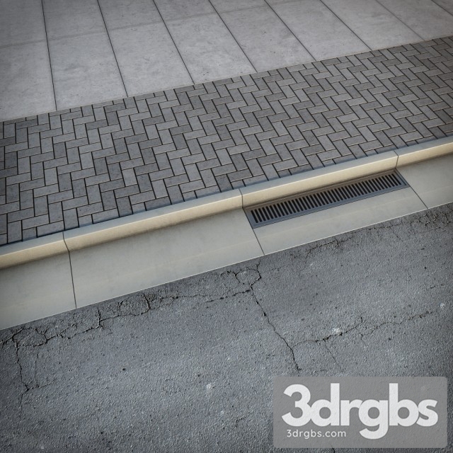 Sidewalk Road 3dsmax Download - thumbnail 1