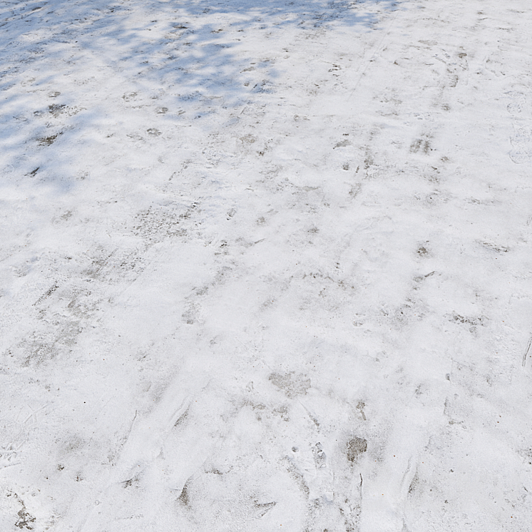 Snow on concrete 3DS Max Model - thumbnail 1