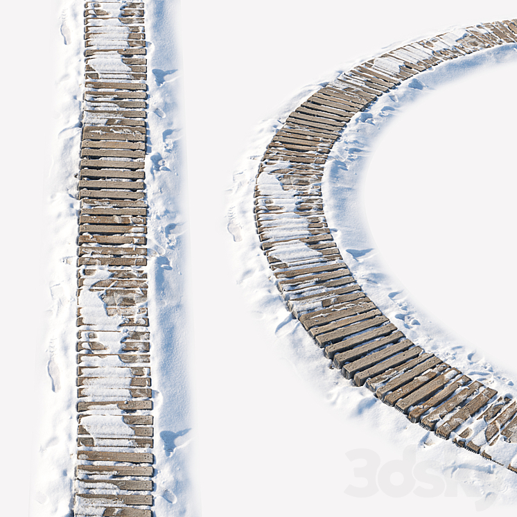 Snow trail_3 3DS Max - thumbnail 1