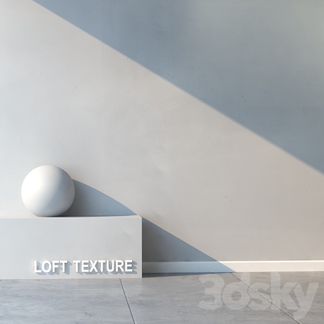 White wall 221 3DS Max Model - thumbnail 2