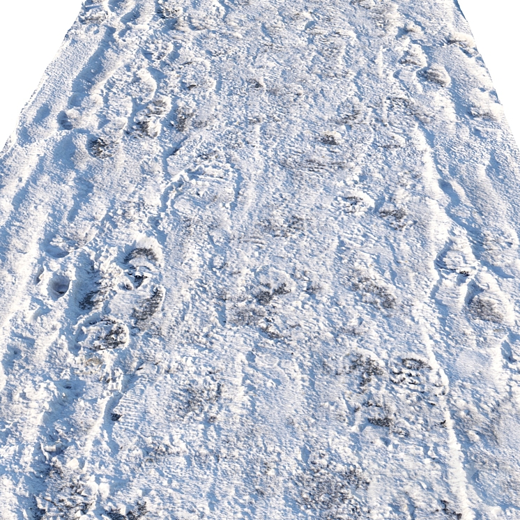 Winter footpath 04 (8 meters) 3DS Max Model - thumbnail 1