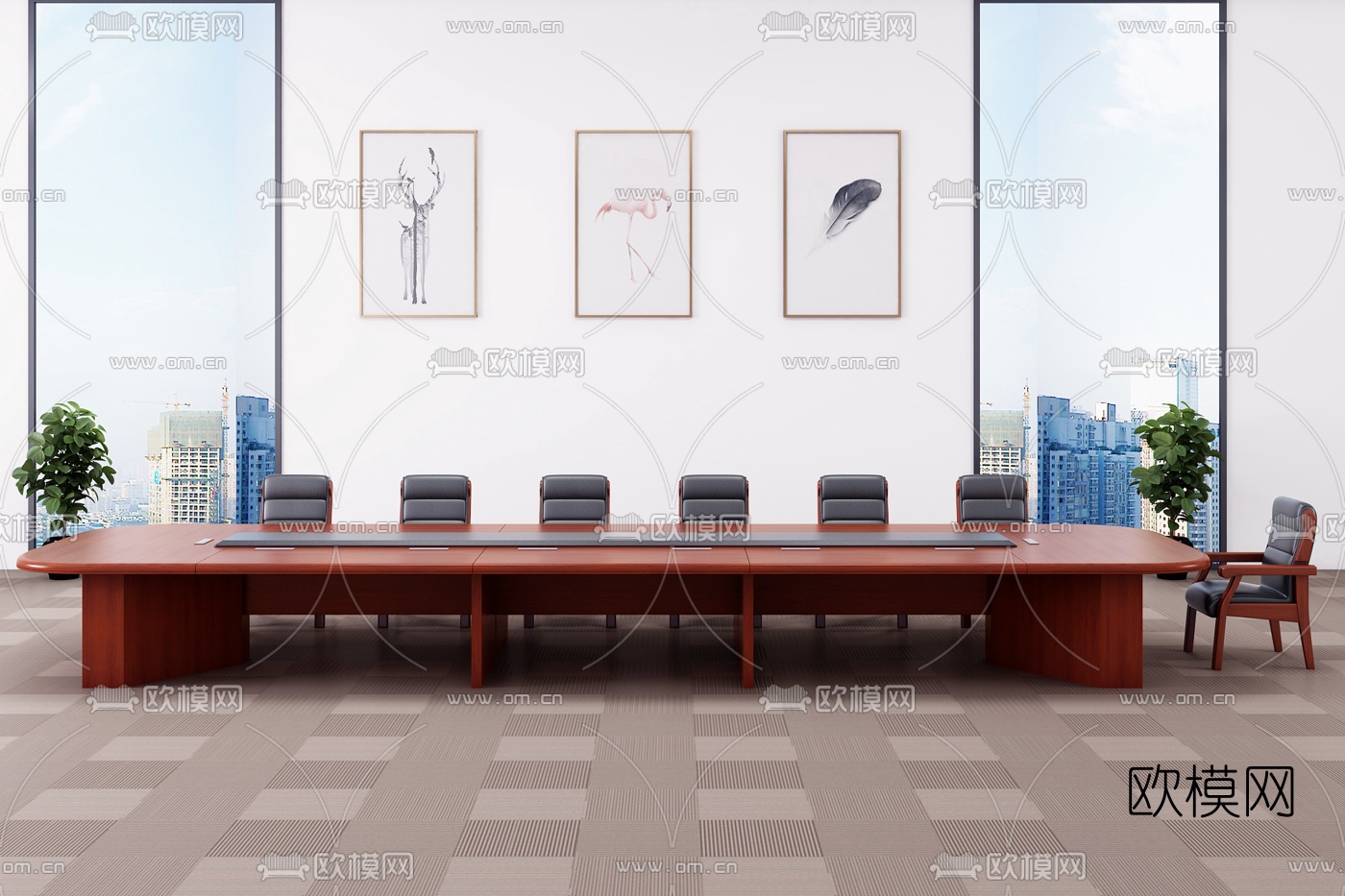 FURNITURE – OFFICE – VRAY / CORONA – 3D MODEL – 043 - thumbnail 1