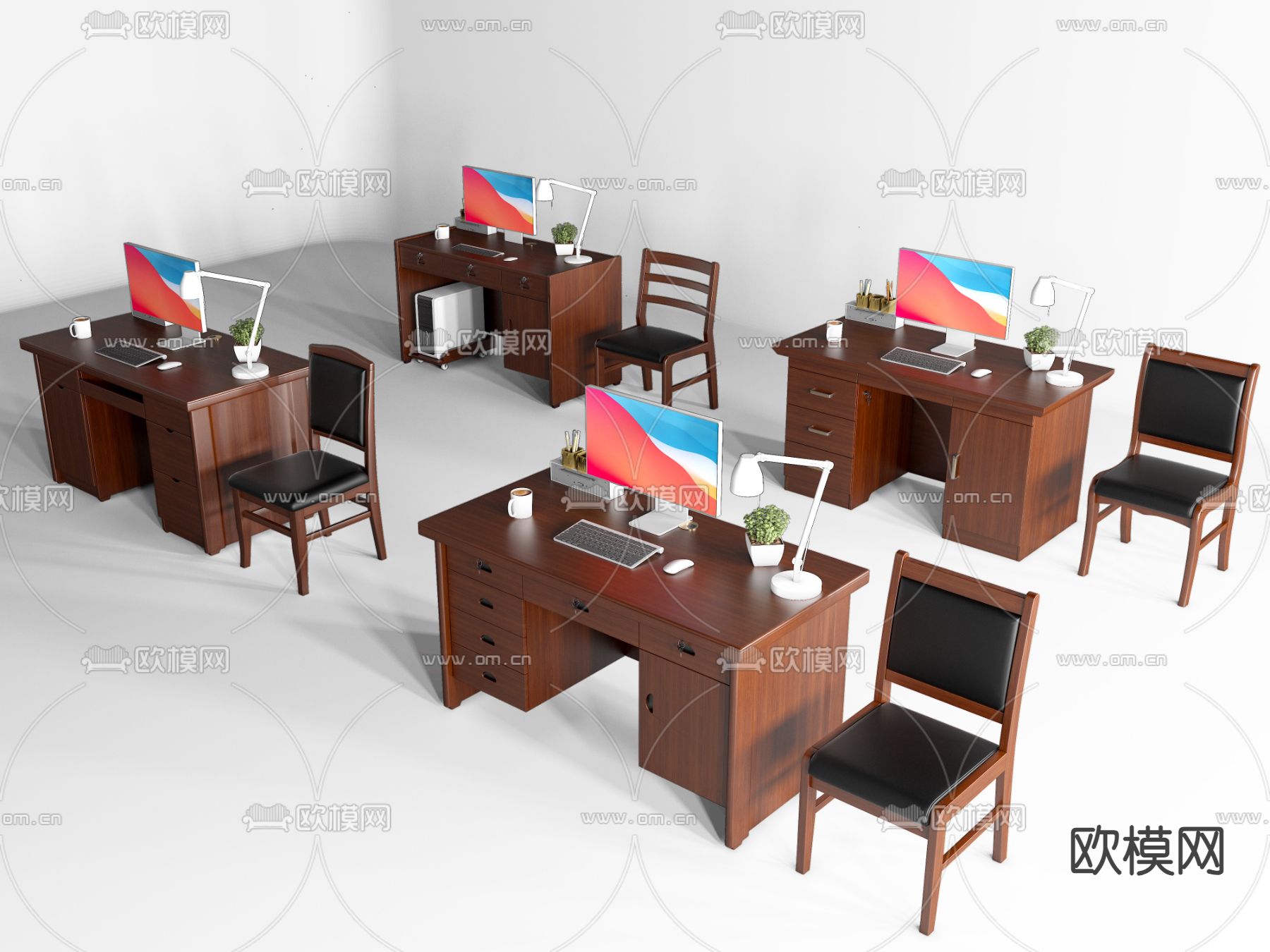 FURNITURE – OFFICE – VRAY / CORONA – 3D MODEL – 118 - thumbnail 1