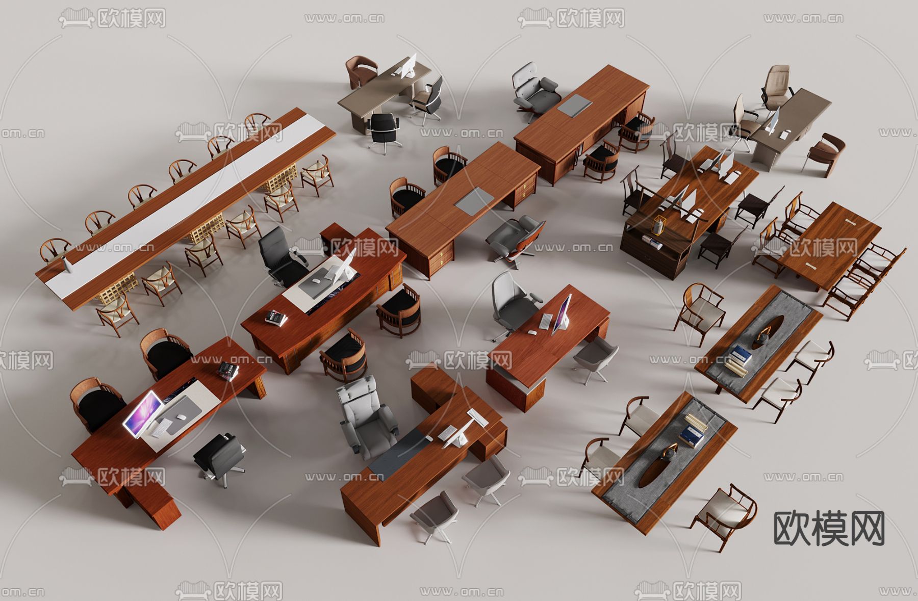 FURNITURE – OFFICE – VRAY / CORONA – 3D MODEL – 126 - thumbnail 1