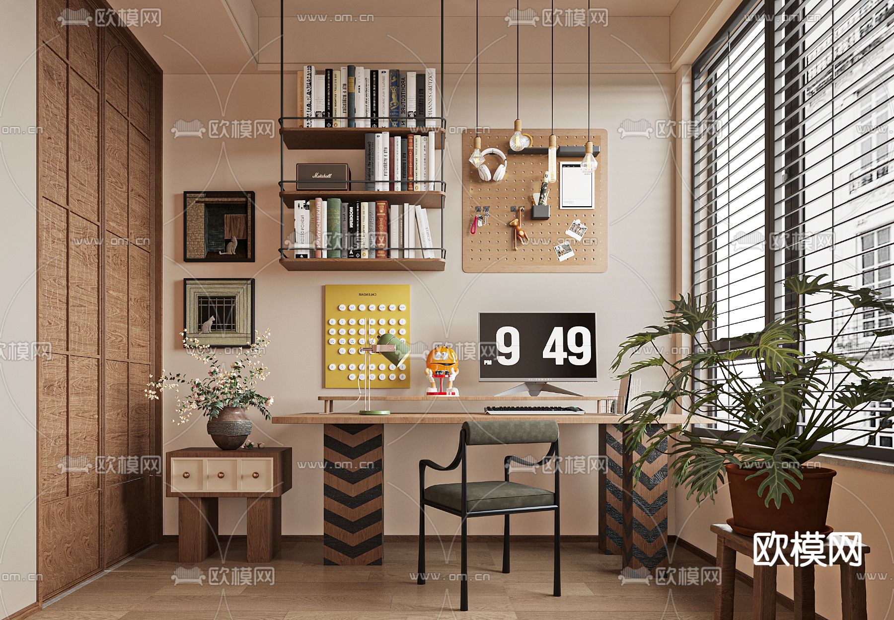 OFFICE HOME – CORONA – 3D MODEL – 1772 - thumbnail 1