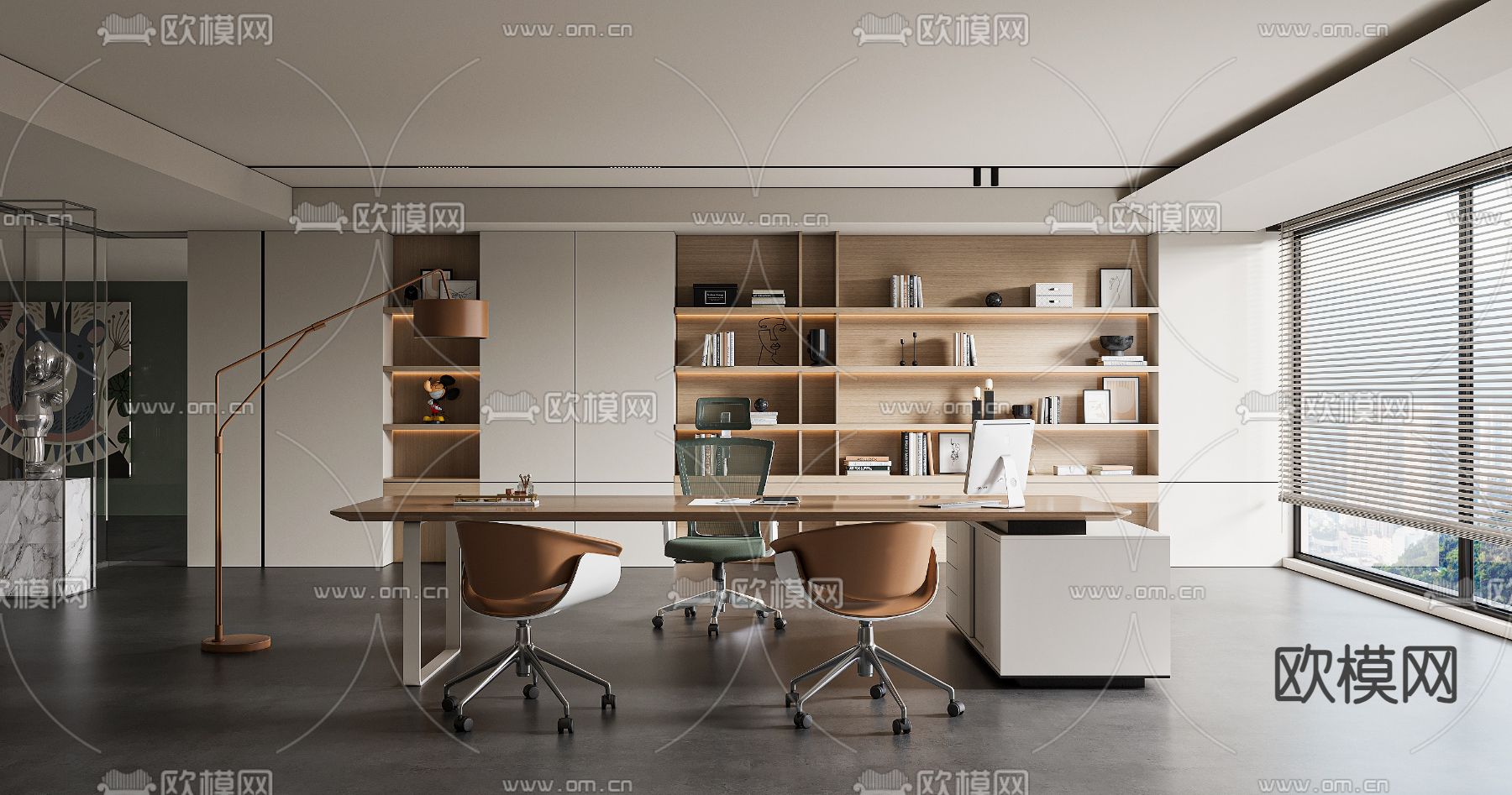 OFFICE HOME – VRAY / CORONA – 3D MODEL – 1732 - thumbnail 1