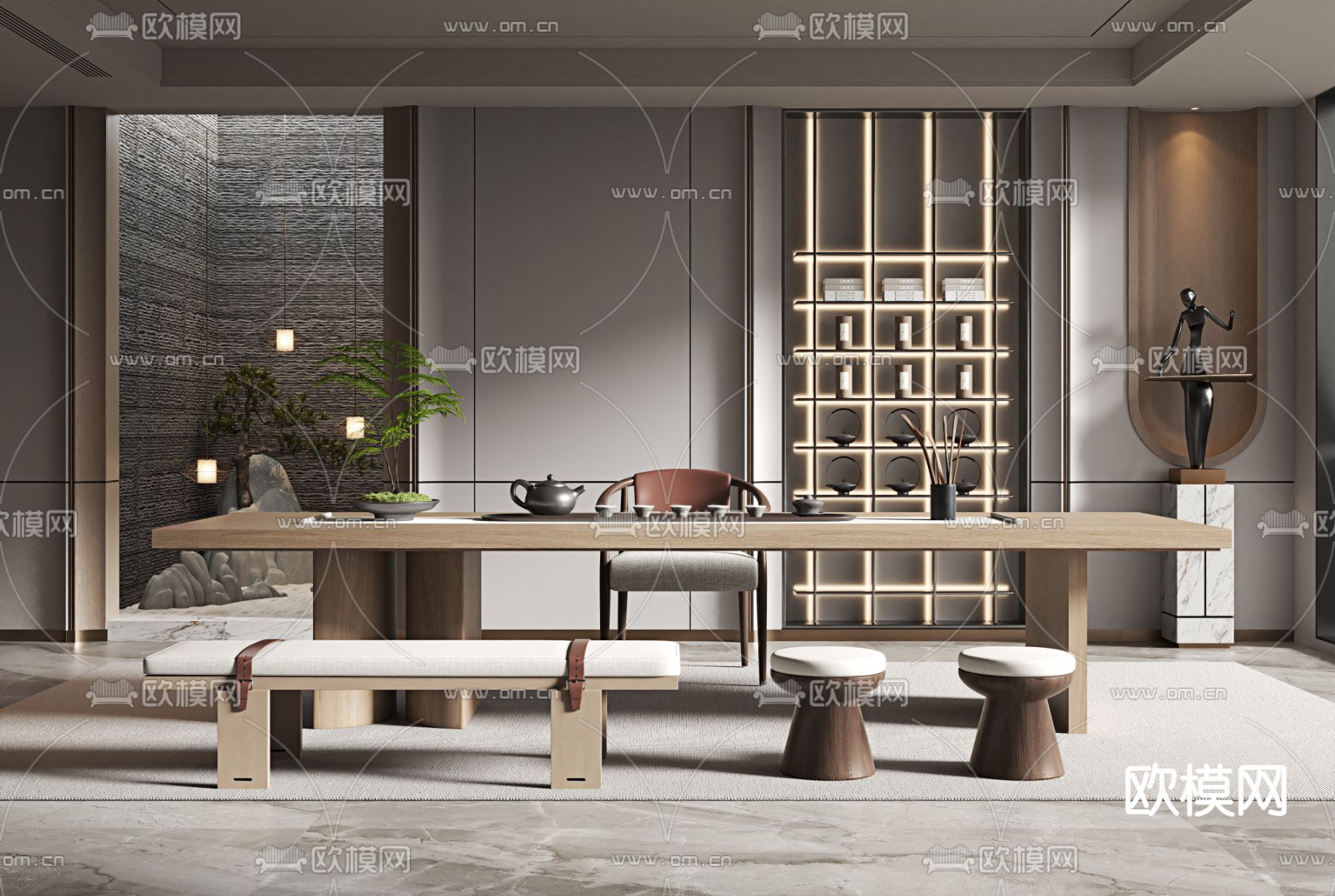 OFFICE HOME – VRAY / CORONA – 3D MODEL – 1766 - thumbnail 1