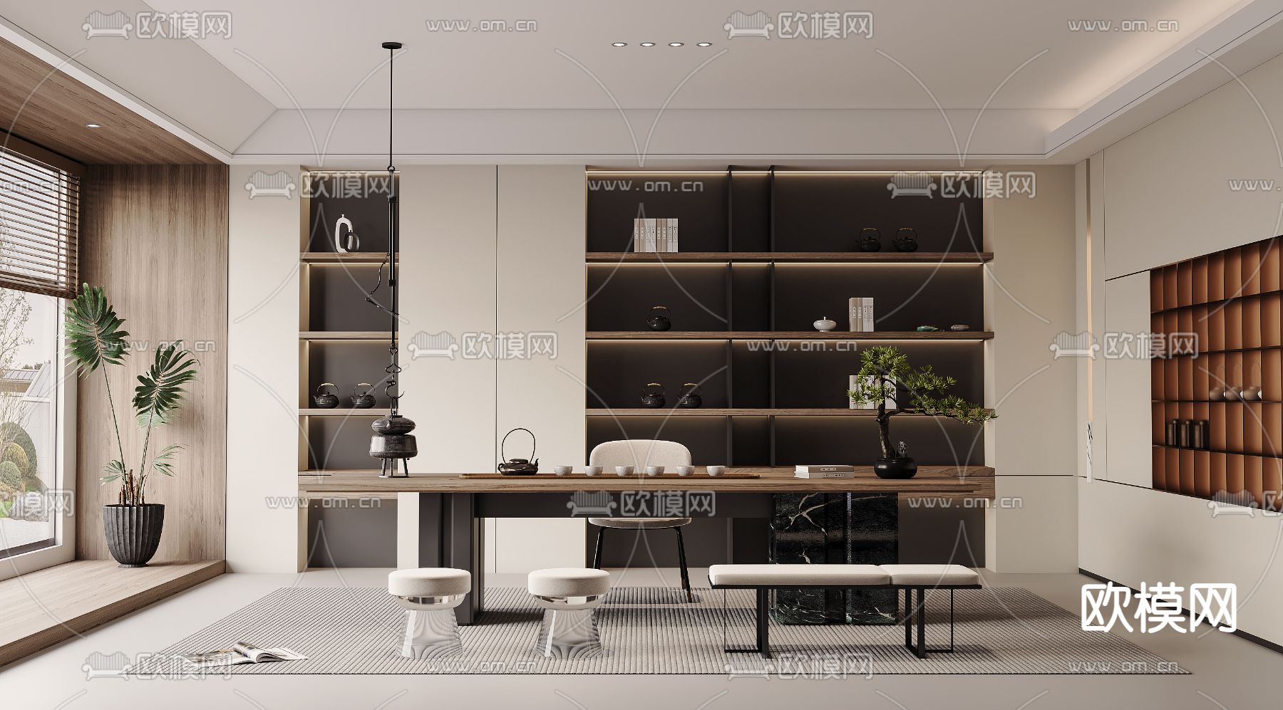 OFFICE HOME – VRAY / CORONA – 3D MODEL – 1774 - thumbnail 1