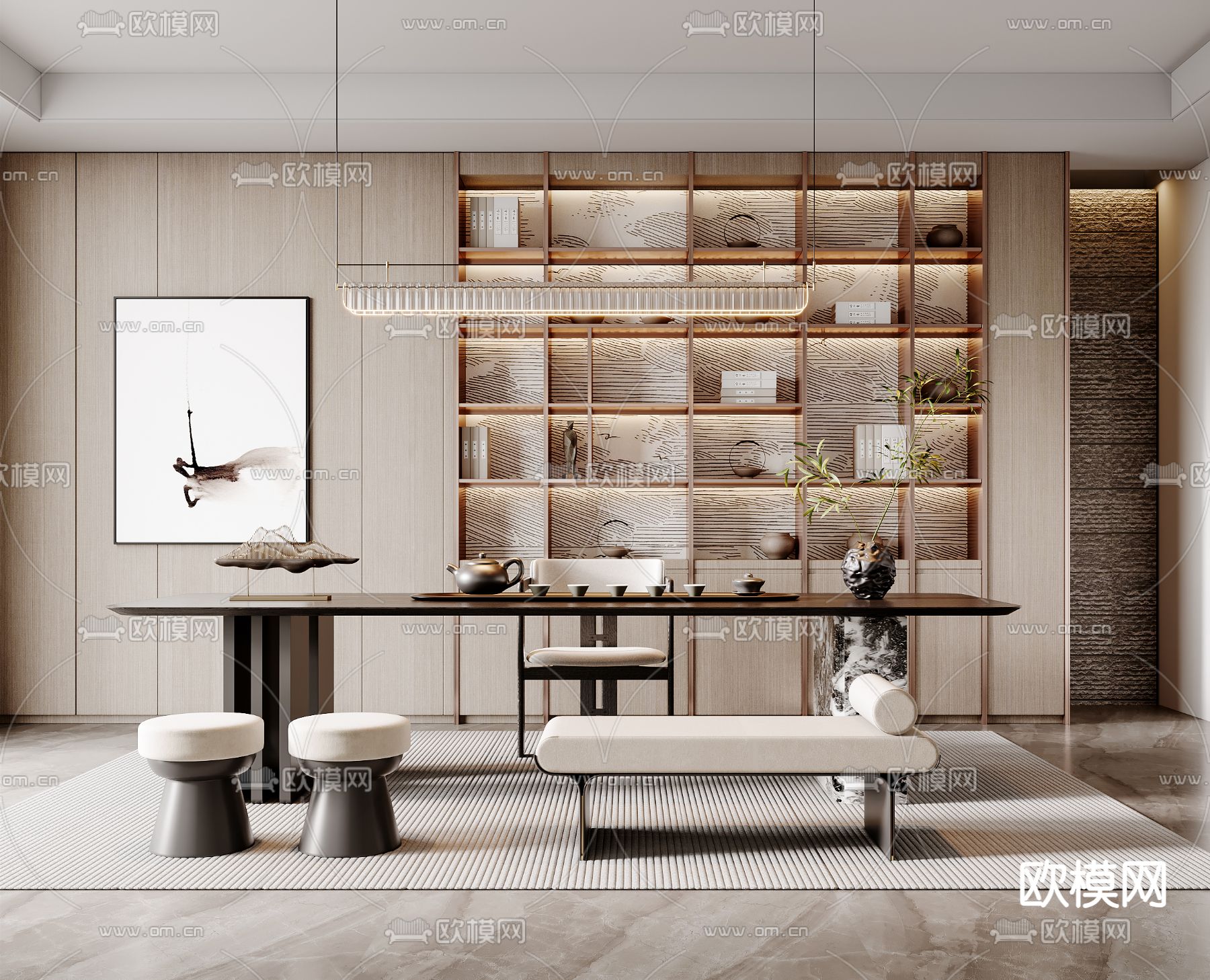 OFFICE HOME – VRAY / CORONA – 3D MODEL – 1800 - thumbnail 1