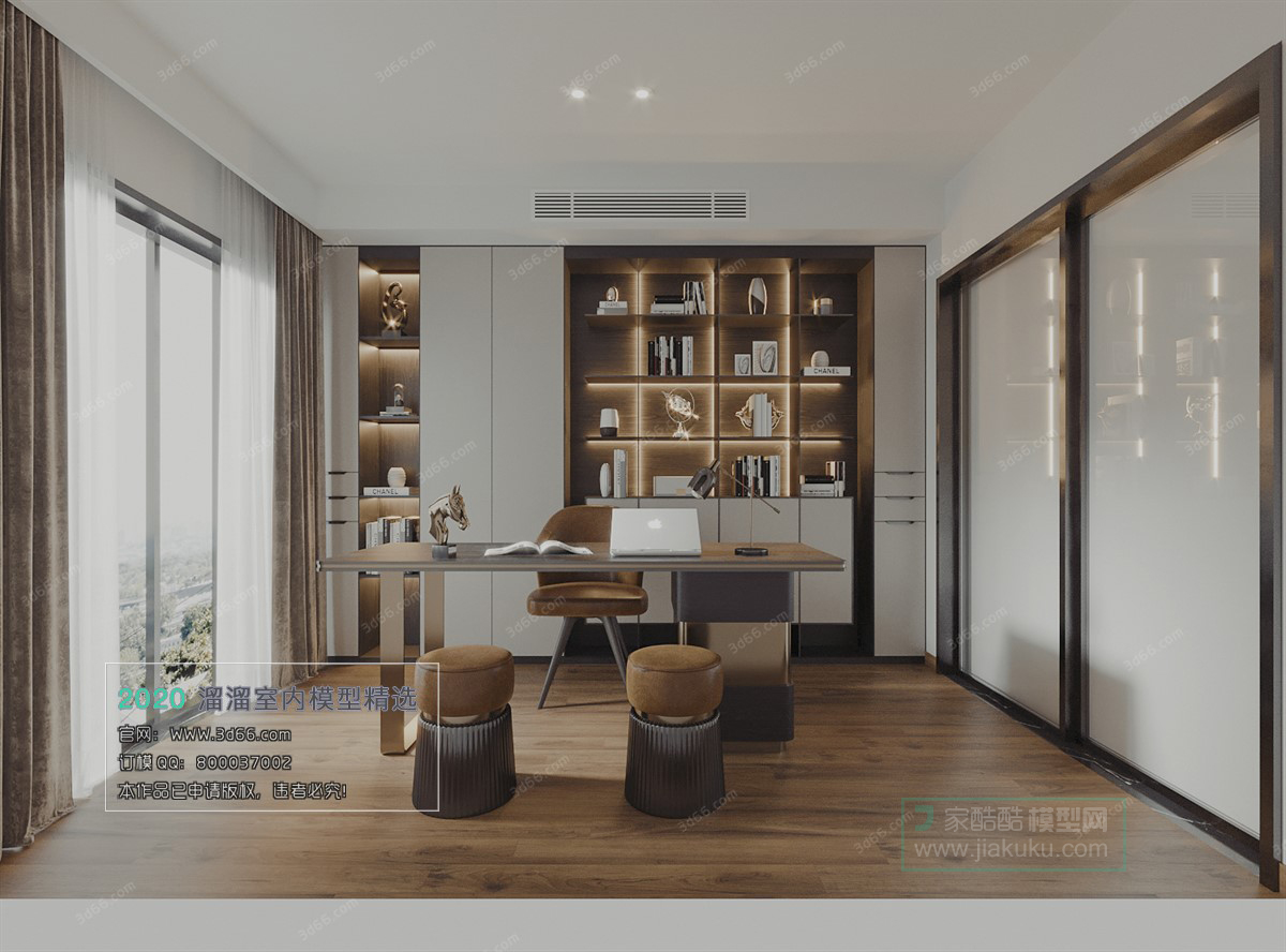 OFFICE – 3D MODELS – MODERN STYLE – 008 - thumbnail 1