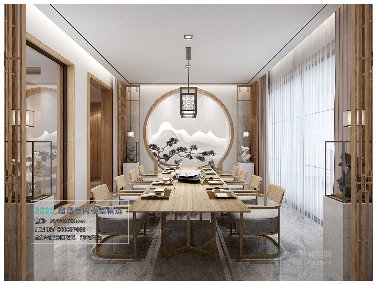 INTERIOR – 3D MODELS – CHINESE STYLE – 002 - thumbnail 1