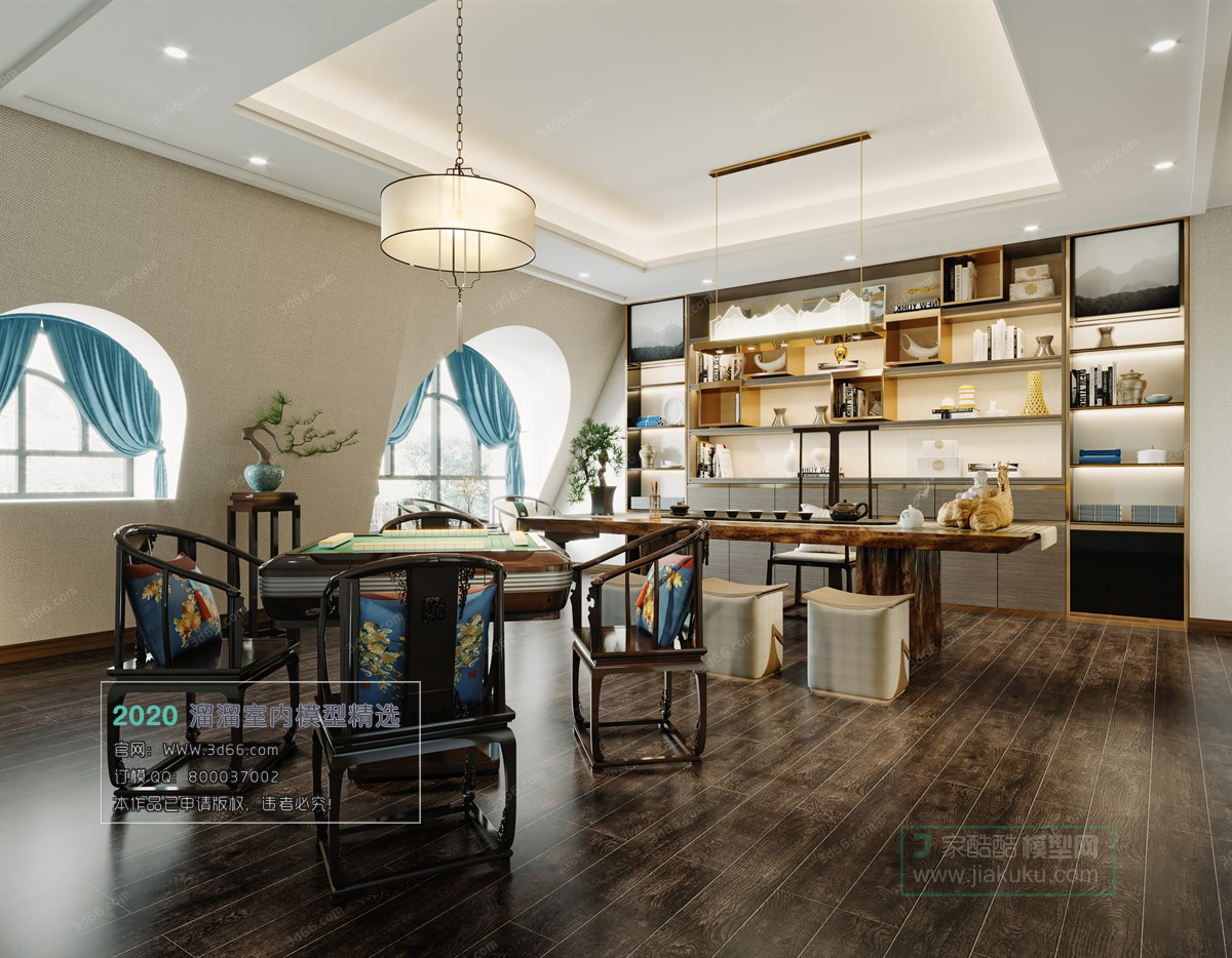INTERIOR – 3D MODELS – CHINESE STYLE – 023 - thumbnail 1