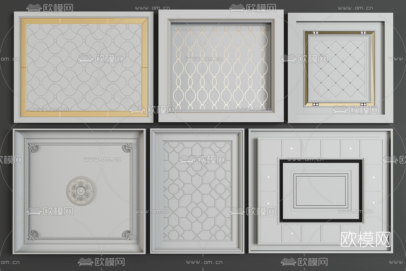 3DS MAX – DETAIL – CEILING – VRAY / CORONA – 3D MODEL – 3135 - thumbnail 1