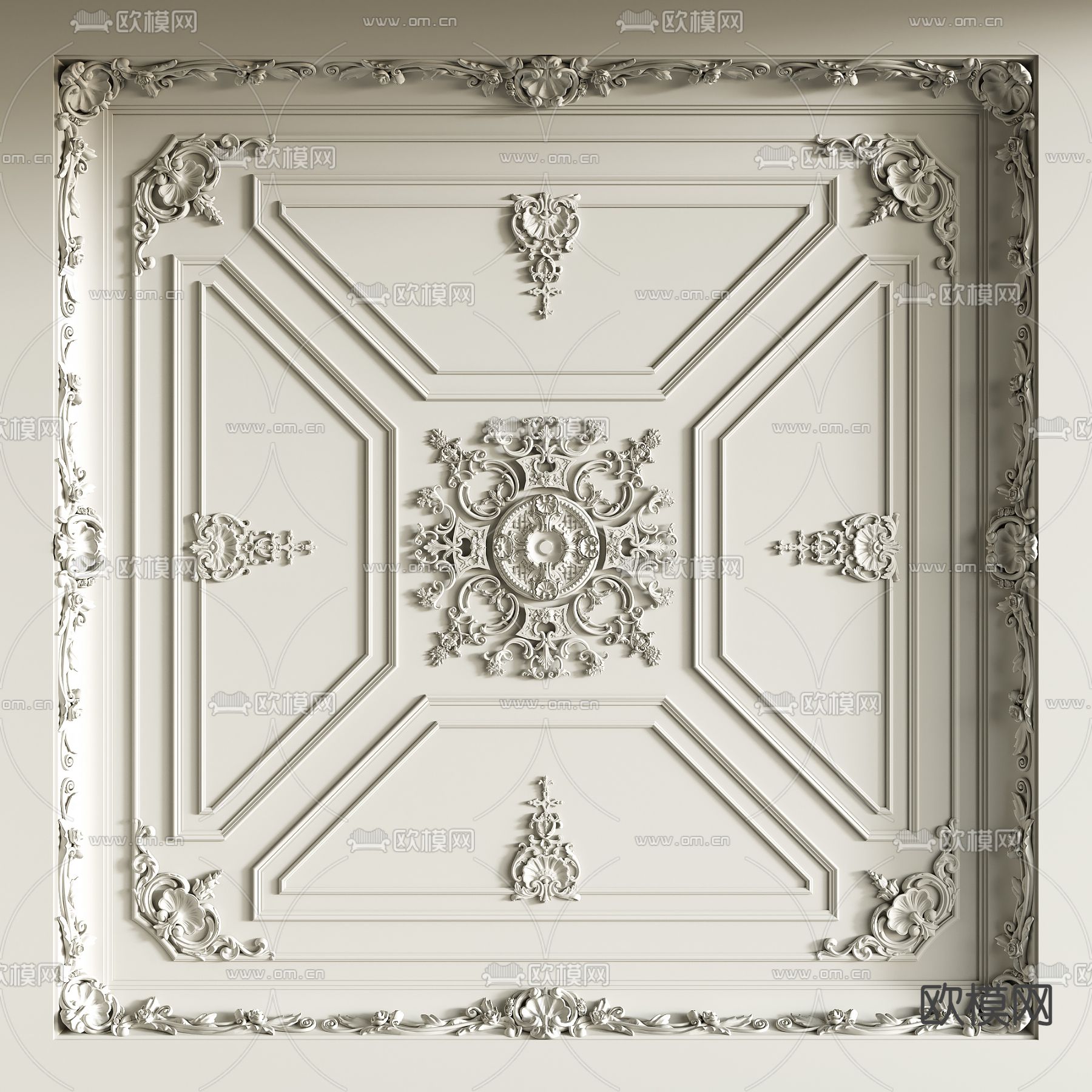 3DS MAX – DETAIL – CEILING – VRAY / CORONA – 3D MODEL – 3192 - thumbnail 1