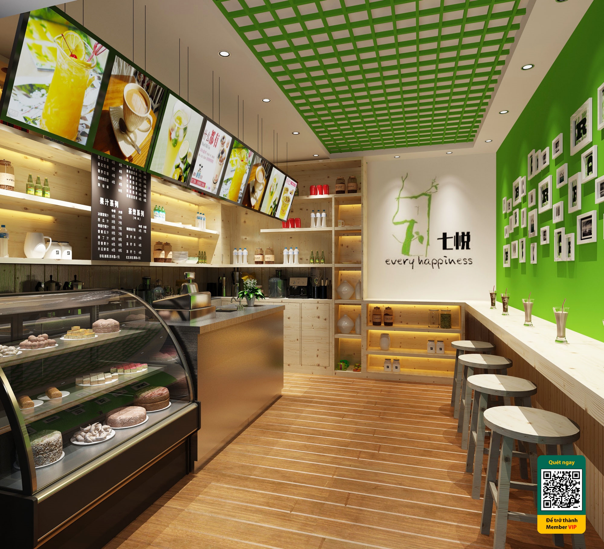 Cafe milk tea shop 3D – 007 – 3624 - thumbnail 1