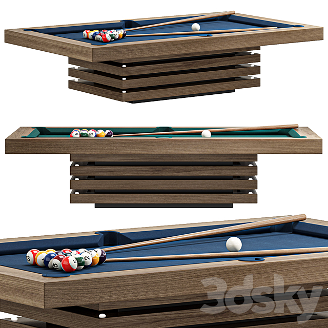 Arclight Pool Billiards table 3ds Max - thumbnail 1