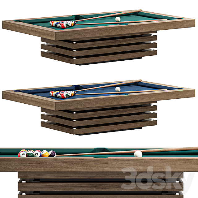 Arclight Pool Billiards table 3ds Max - thumbnail 2