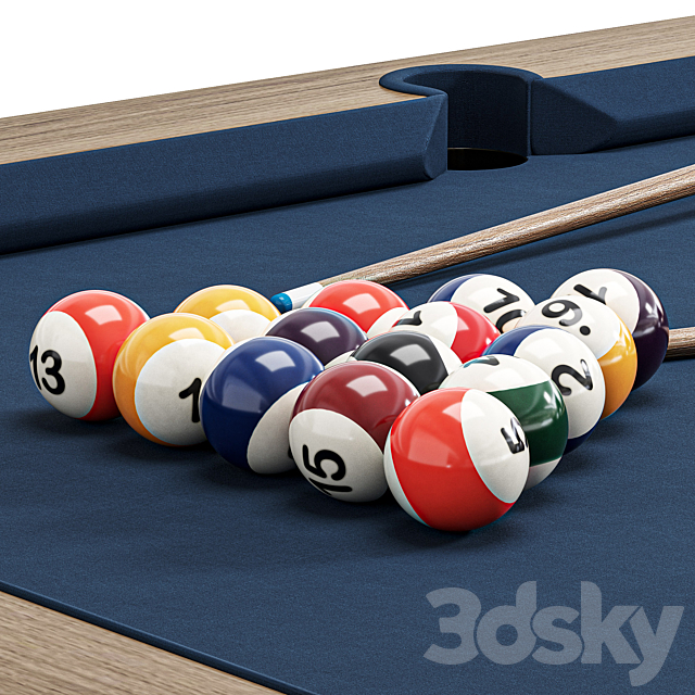 Arclight Pool Billiards table 3ds Max - thumbnail 3